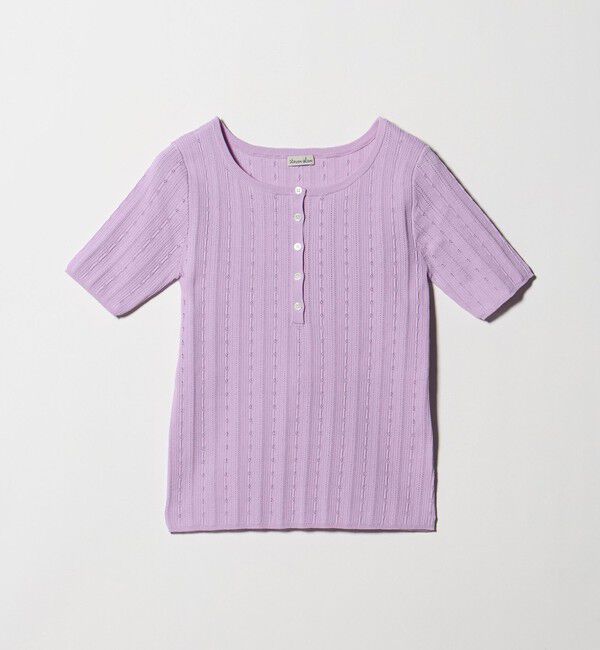 STEVEN ALAN「＜Steven Alan＞アイレット リブ ヘンリーネック プルオーバー」|ニット・セーター|