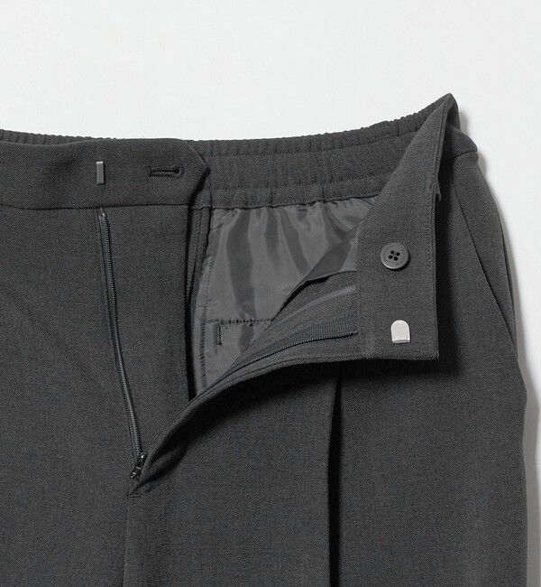 BEAUTY&YOUTH UNITED ARROWS「ポリエステルブレンド メランジ バックゴム ストレートパンツ 防シワ ウォッシャブル」|スラックス|