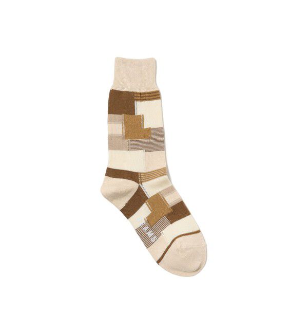 BEAMS「BEAMS / パッチワーク ソックス」|ソックス|BEIGE