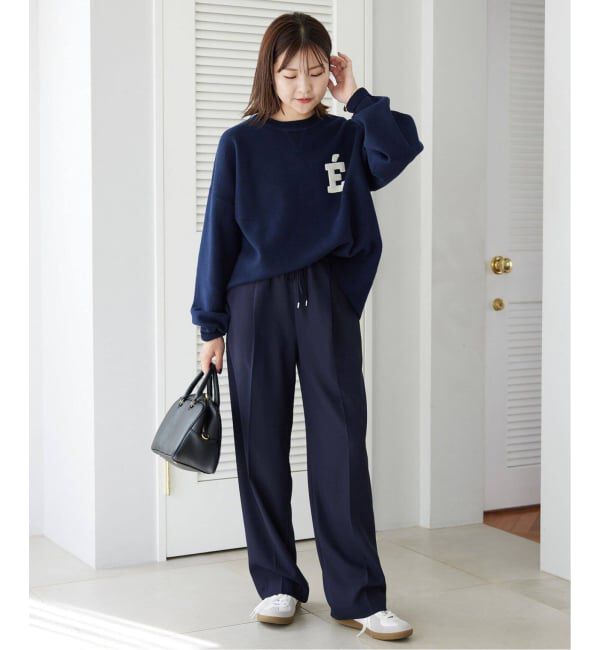 SLOBE IENA「《WEB限定カラーあり/シリーズあり/追加予約》サガラ刺繍スウェットライクニット」|ニット・セーター|