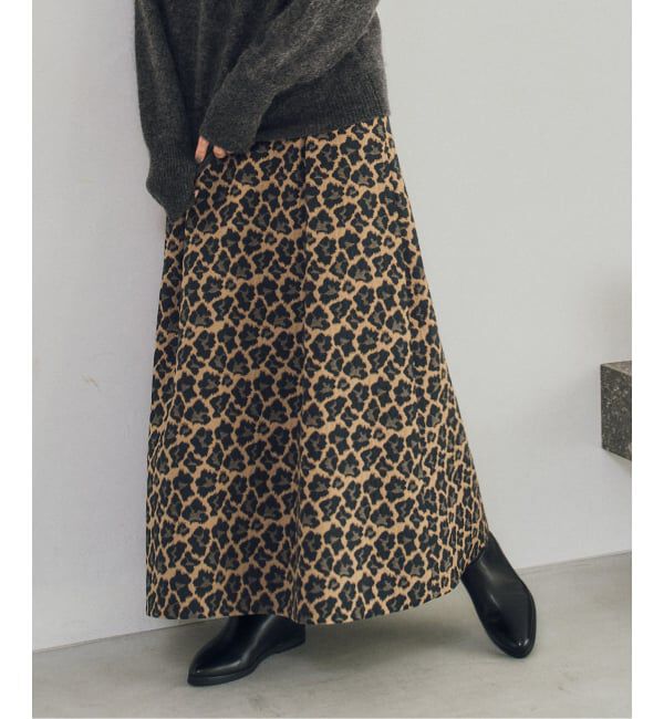 Spick and Span「《予約》レオパードタックボリュームスカート」|スカート|