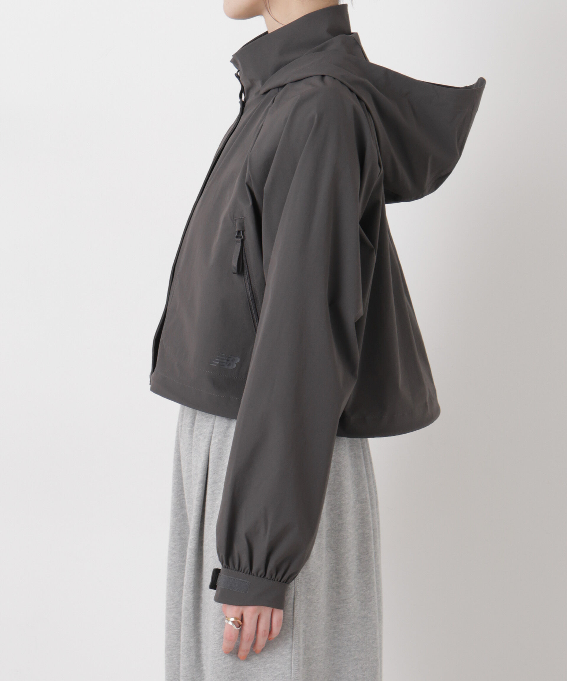NANO universe「new balance/NB Greyクロップドジャケット」|ブルゾン・スタジャン|