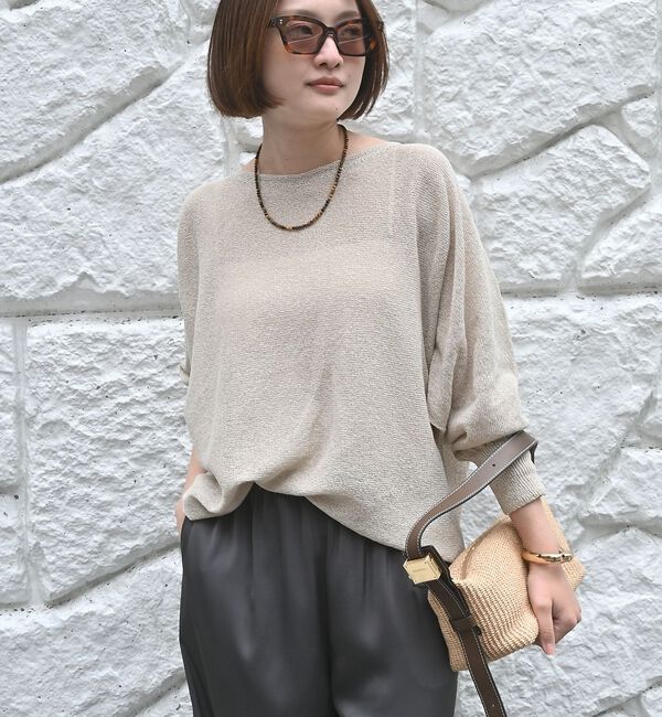 qualite「【夏まで快適に着られる】camifineニットプルオーバー」|Tシャツ・カットソー|