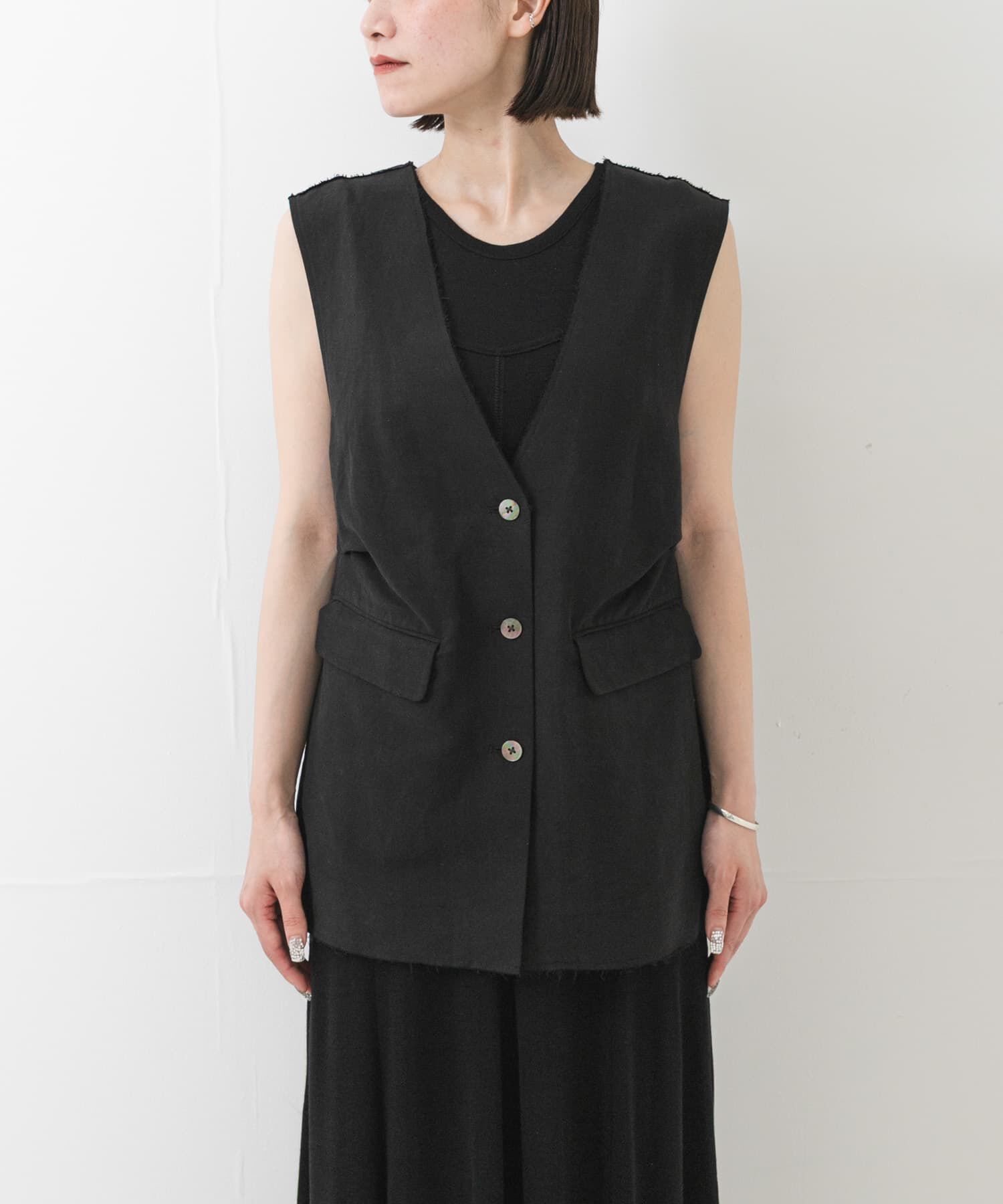 URBAN RESEARCH「new basic　SILK LINEN GILET」|ダウンベスト・ベスト|