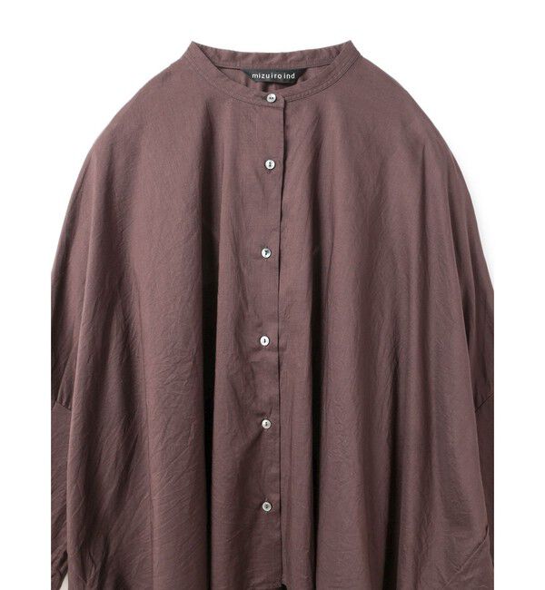 mizuiro ind「mizuiro ind バックギャザーワイドシャツ」|シャツ・ブラウス|