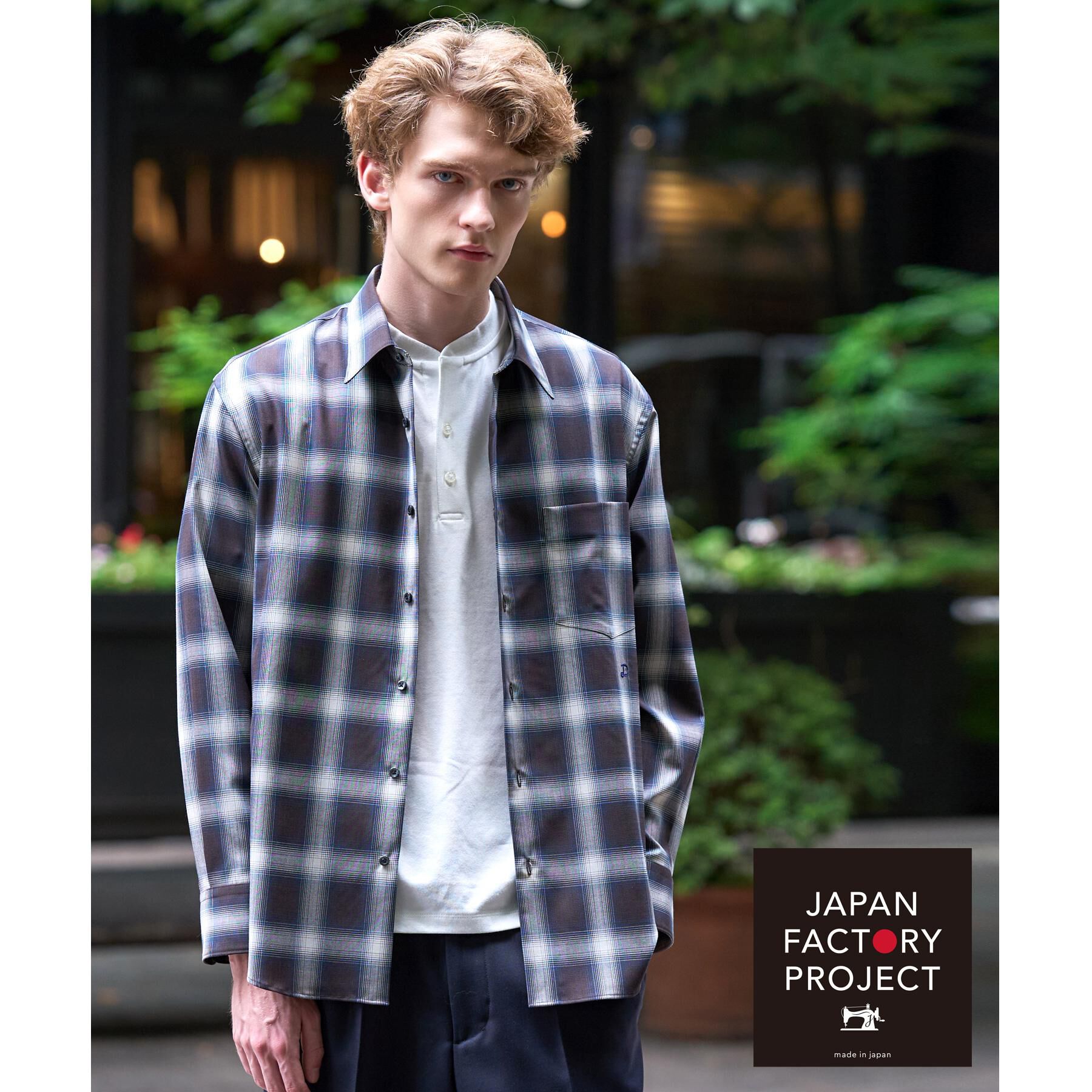 DRESSTERIOR「【日本製】オンブレーチェックシャツ」|シャツ・ブラウス|ブラウン(244)