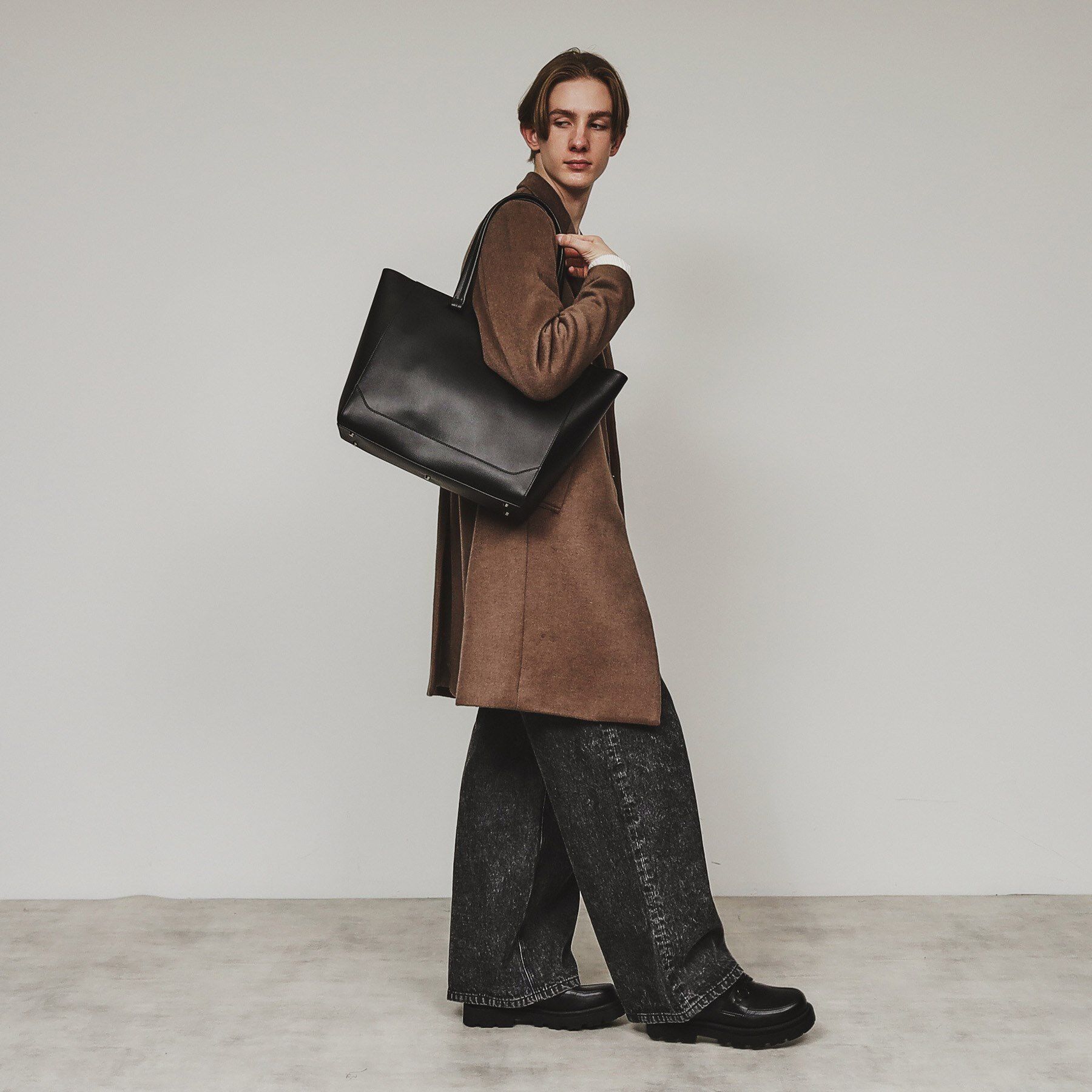 tk.TAKEO KIKUCHI「Refined Leather トートバッグ/ビジネス/A4収納可/ONOFF兼用」|トートバッグ|