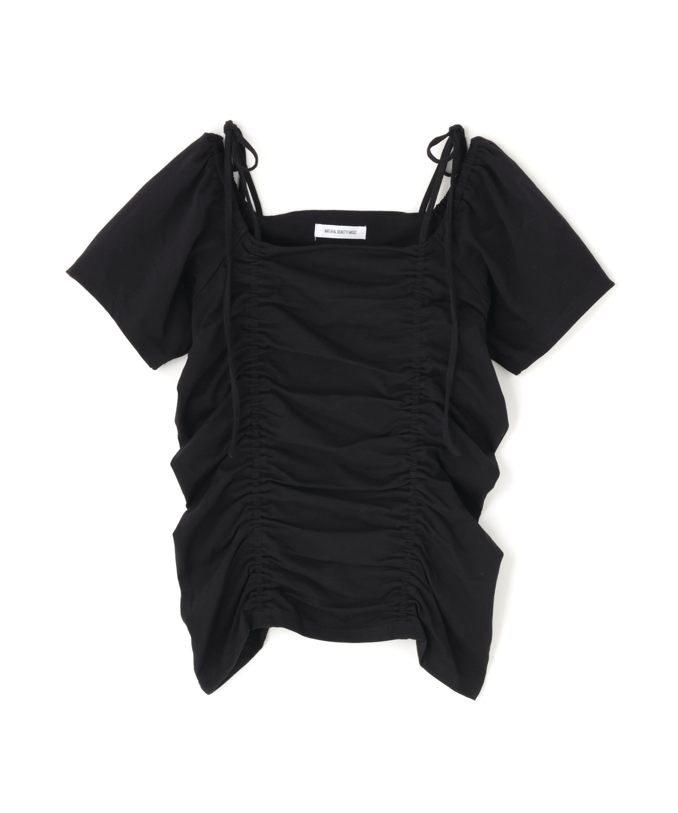  「ショルダーリボンドロストカットソー」|Tシャツ・カットソー|