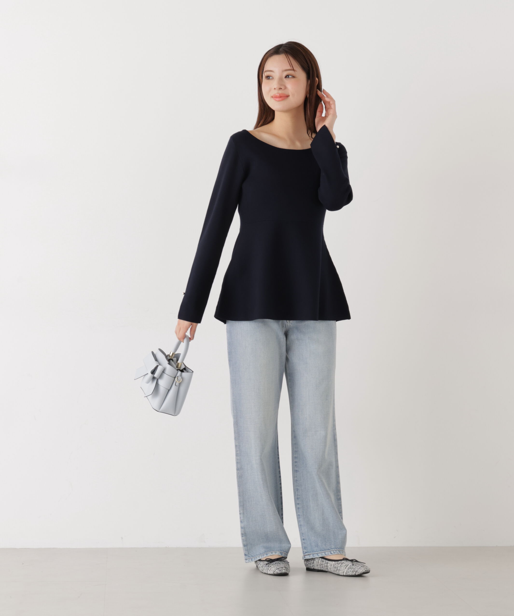 PROPORTION BODY DRESSING「ペプラムベーシックニット　26SS」|ニット・セーター|
