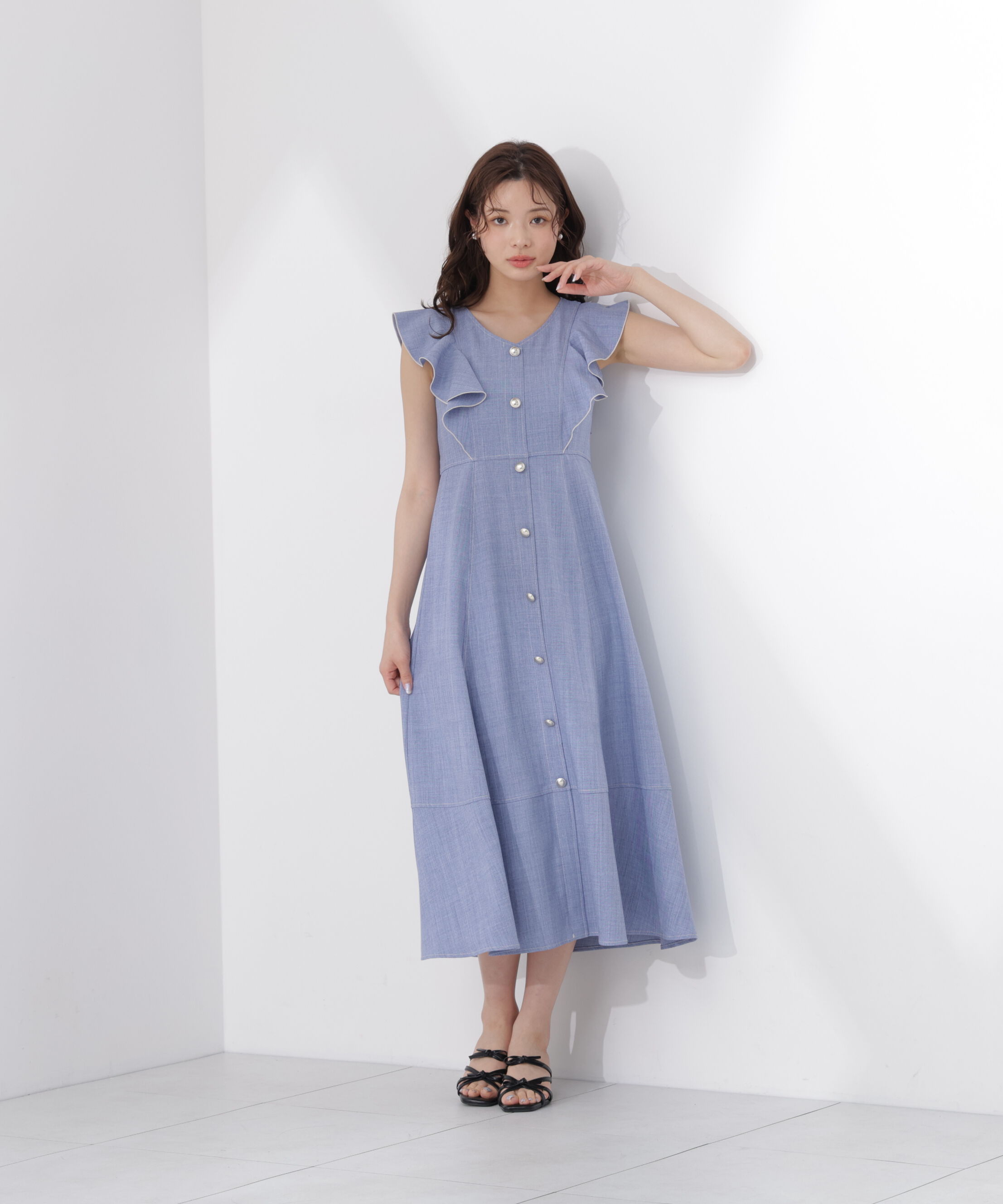 PROPORTION BODY DRESSING「フロントボタンステッチワンピース26SS」|ワンピース|