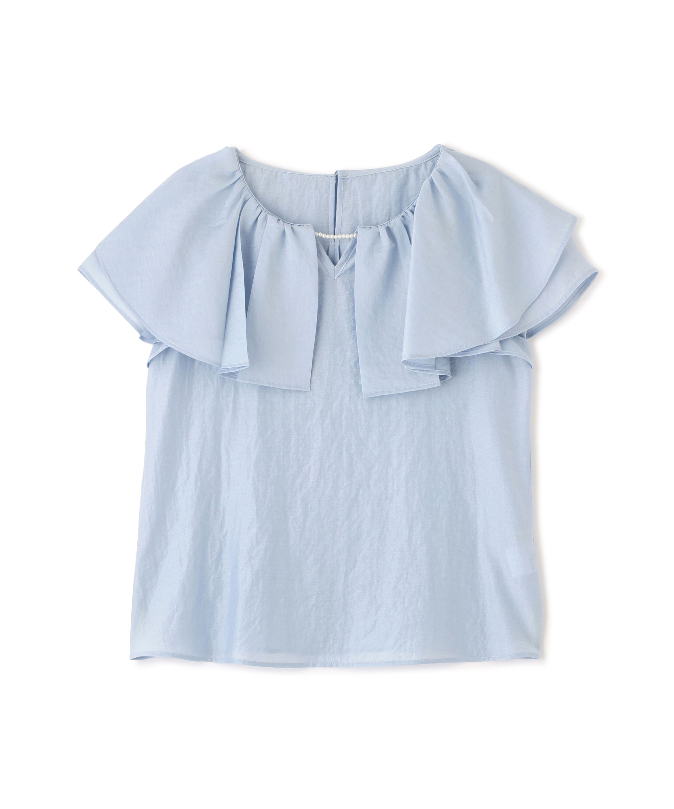 PROPORTION BODY DRESSING「パール付きラッフルブラウス」|シャツ・ブラウス|