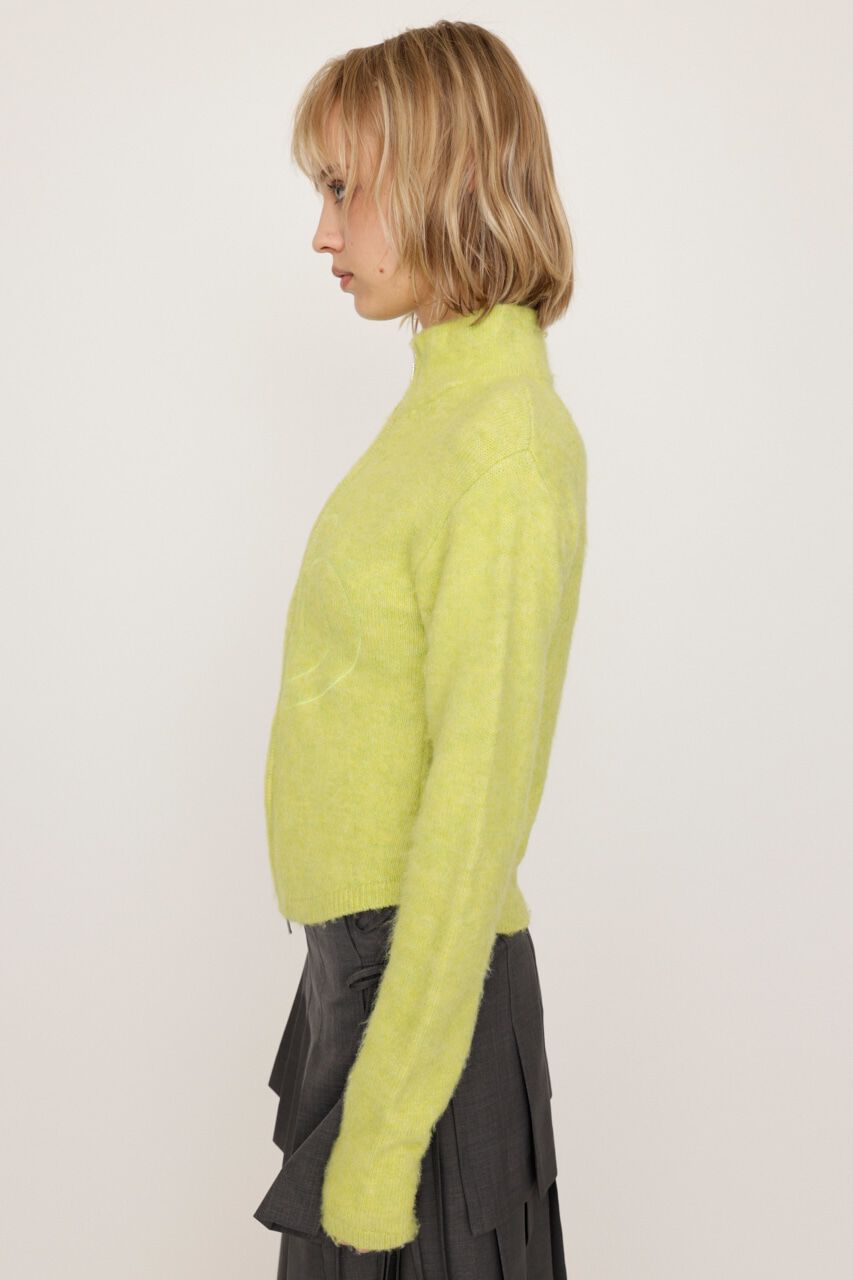 SLY「EMBROIDERY ZIP UP トップス」|ニット・セーター|