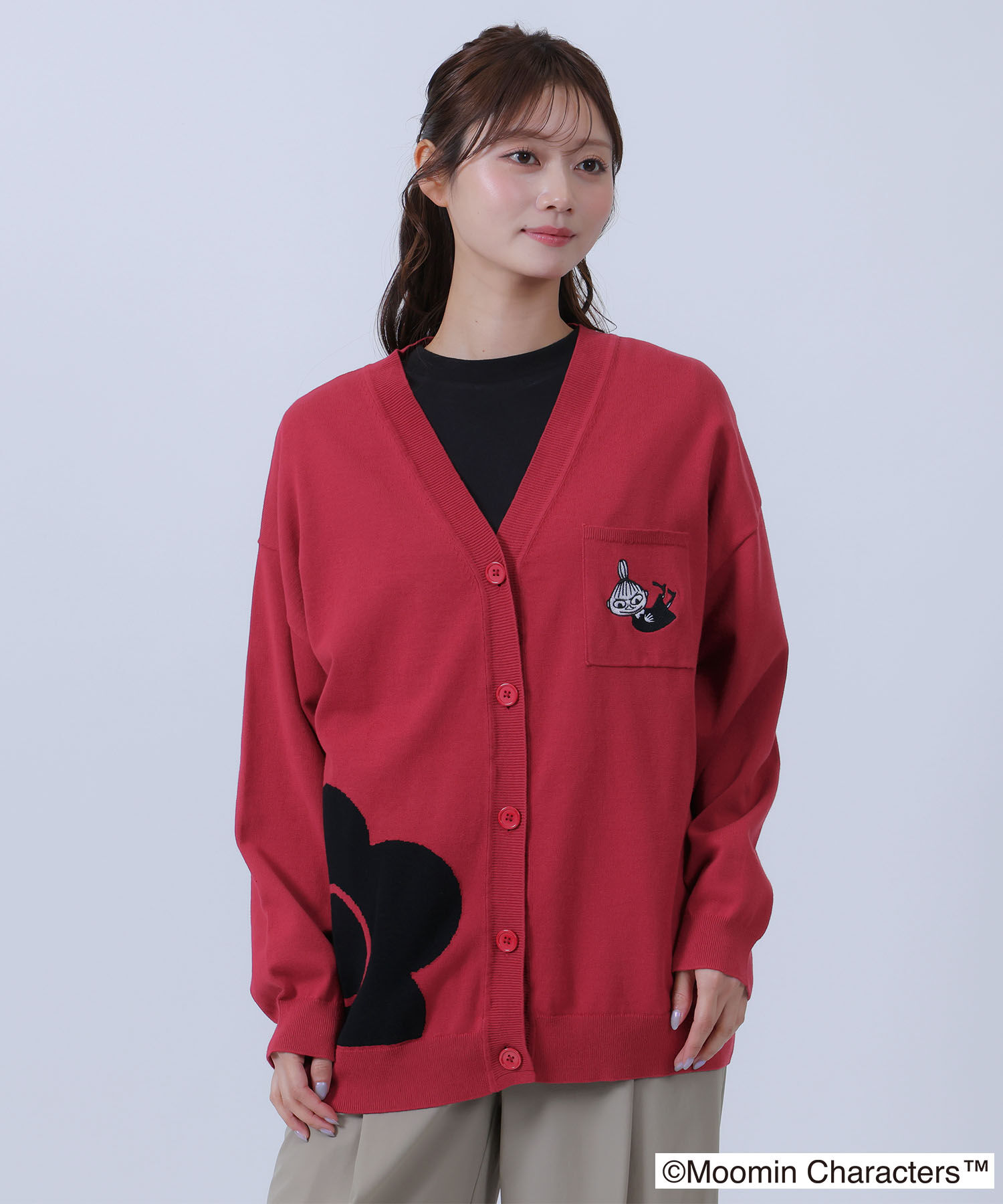 MARY QUANT「MOOMIN&times;MQ カーディガン」|カーディガン|レッド