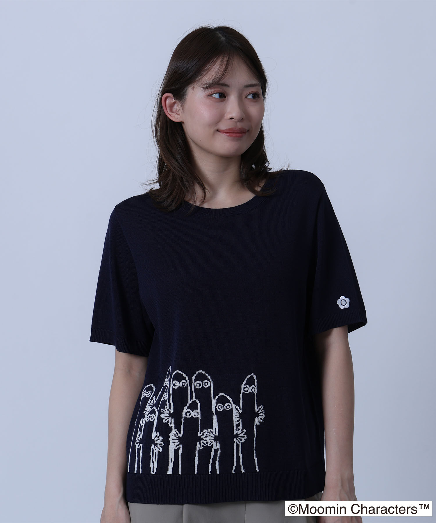 MARY QUANT「MOOMIN&times;MQニット プルオーバー」|ニット・セーター|ネイビー
