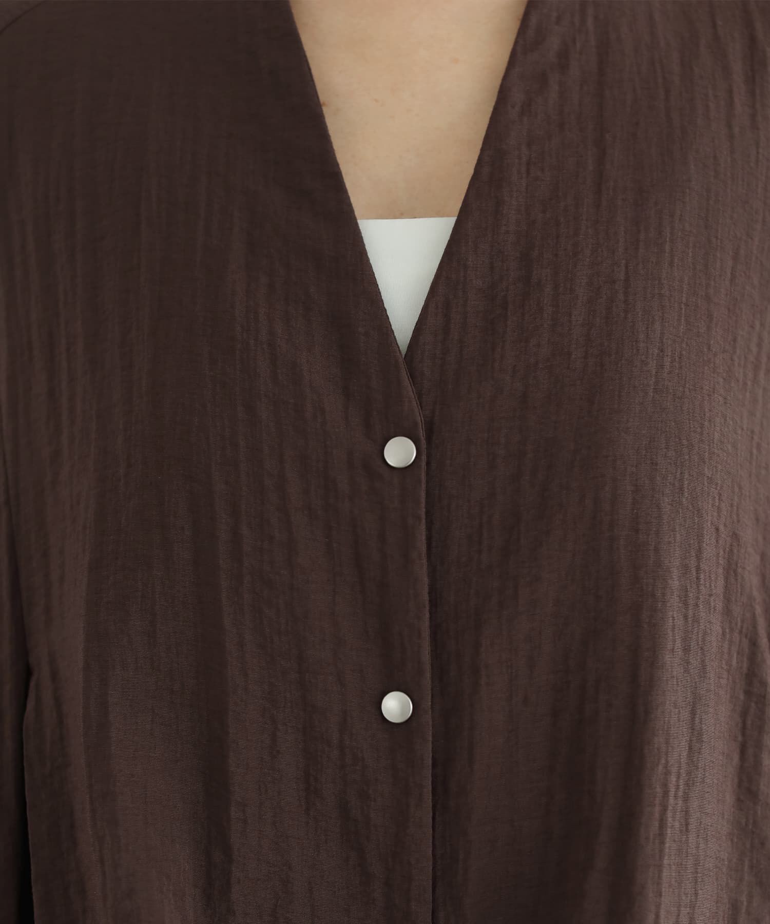 STYLE DELI「【selection】シボ入り裾タックバルーンジレ型tops」|ベスト・ジレ|