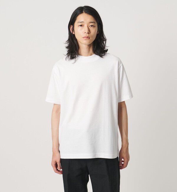 UNITED ARROWS「SARROWS/サローズ オーガニックコットン モックネック Tシャツ」|Tシャツ・カットソー|WHITE