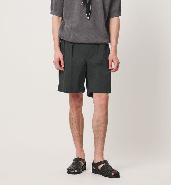 UNITED ARROWS「ワッシャーナイロン 2プリーツ サイドアジャスター ショーツ 撥水 ヨコストレッチ」|その他|