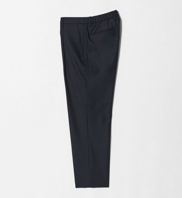 UNITED ARROWS「ツイル 1プリーツ テーパード イージー スラックス 2WAYストレッチ」|チノ|NAVY