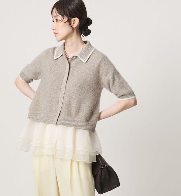 UNITED ARROWS「フォックスカシミヤ オーガンジーコンビ ポロニット」|ニット・セーター|その他2