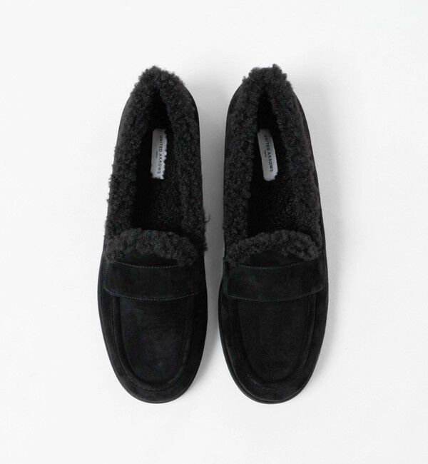 UNITED ARROWS「スエード ファーライク ローファー」|ローファー|BLACK