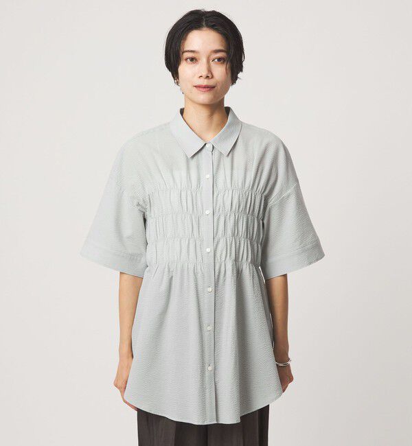 UNITED ARROWS green label relaxing「シャーリング ブラウス」|シャツ・ブラウス|