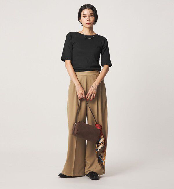 UNITED ARROWS green label relaxing「ブライトリブ 2WAY 5分袖 プルオーバー カットソー」|Tシャツ・カットソー|