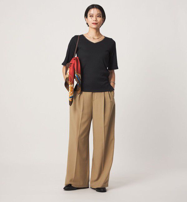 UNITED ARROWS green label relaxing「ブライトリブ 2WAY 5分袖 プルオーバー カットソー」|Tシャツ・カットソー|