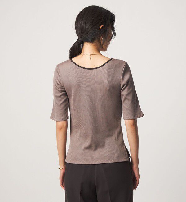 UNITED ARROWS green label relaxing「ブライトリブ 2WAY 5分袖 プルオーバー カットソー」|Tシャツ・カットソー|