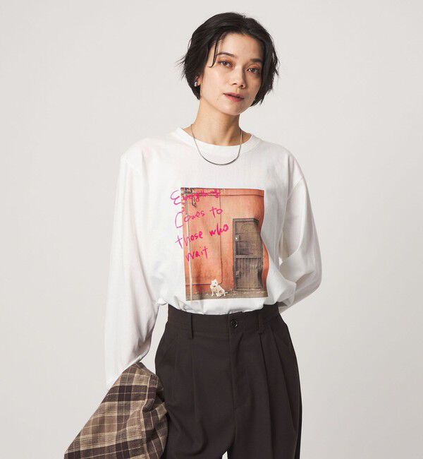 UNITED ARROWS green label relaxing「【別注】＜Various Timeless Arts＞プリント ロングスリーブTシャツ」|Tシャツ・カットソー|OFF WHITE