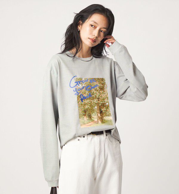 UNITED ARROWS green label relaxing「【別注】＜Various Timeless Arts＞プリント ロングスリーブTシャツ」|Tシャツ・カットソー|LT.GRAY