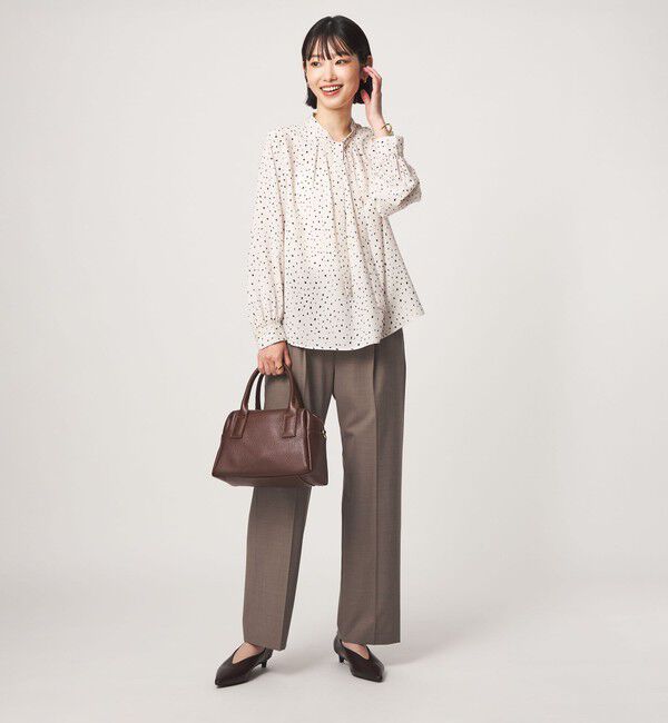 UNITED ARROWS green label relaxing「ボータイ ロングスリーブ ブラウス マシンウォッシャブル」|シャツ・ブラウス|