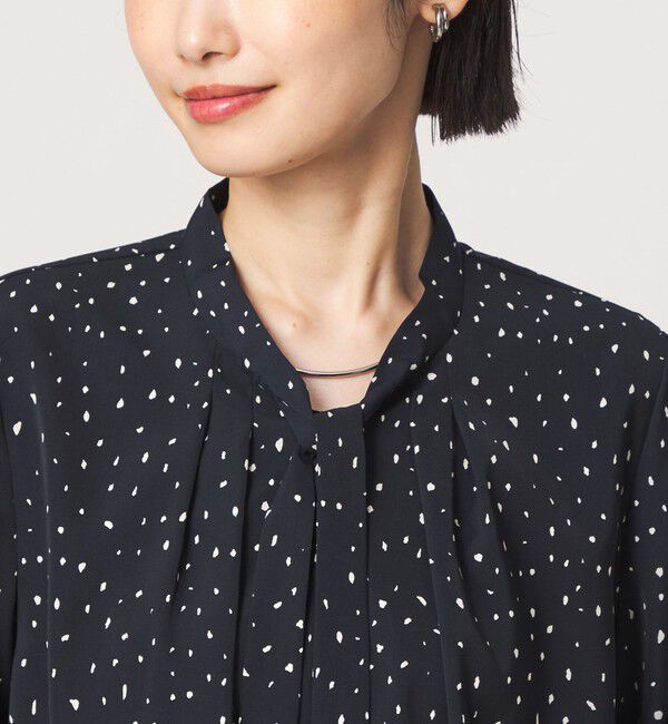 UNITED ARROWS green label relaxing「ボータイ ロングスリーブ ブラウス マシンウォッシャブル」|シャツ・ブラウス|