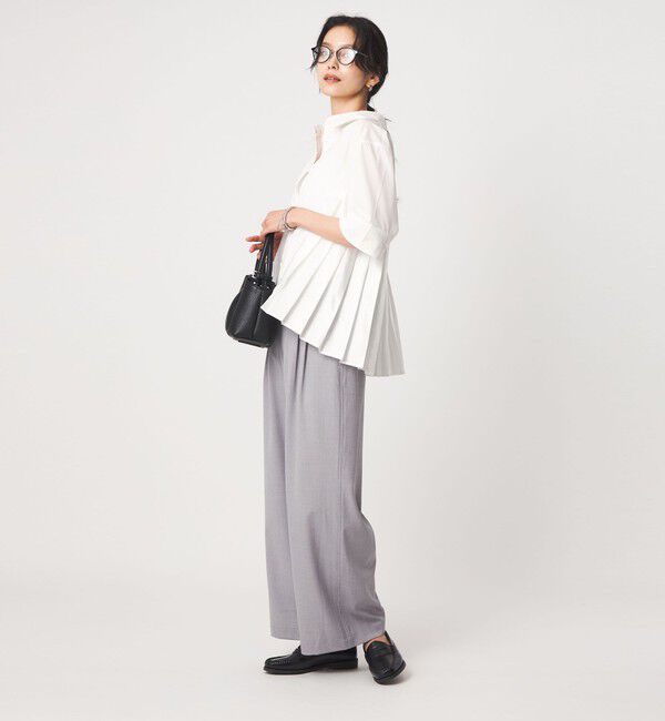 UNITED ARROWS green label relaxing「プリーツ ドッキング ショートスリーブ シャツ」|シャツ・ブラウス|