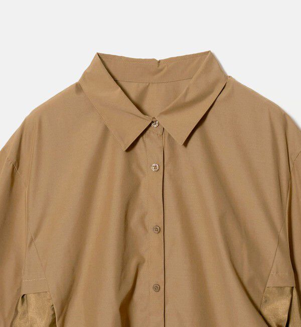 UNITED ARROWS green label relaxing「プリーツ ドッキング ショートスリーブ シャツ」|シャツ・ブラウス|