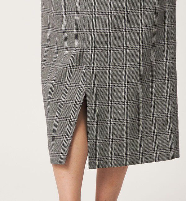 UNITED ARROWS green label relaxing「Daily Chic Iライン スリム スカート ストレッチ」|タイト|