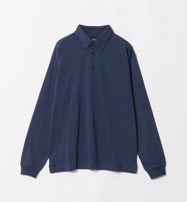UNITED ARROWS green label relaxing「【WEB限定】JUST fit デイリー ドライ ボタンダウン 長袖 ポロシャツ -吸水速乾・抗菌-」|ポロシャツ|NAVY