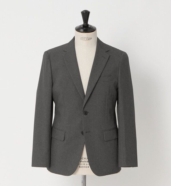 UNITED ARROWS green label relaxing「A+ ポリエステル シャークスキン 2B スタンダード セットアップ ジャケット -ストレッチ-」|テーラードジャケット|MD.GRAY
