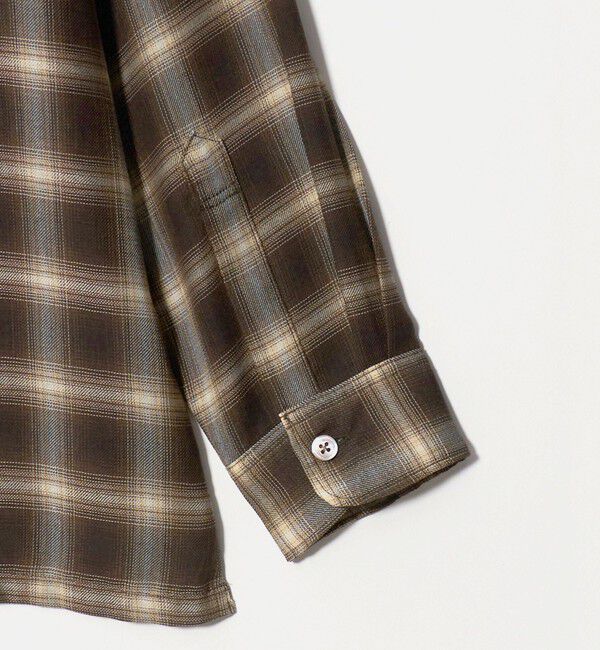 UNITED ARROWS green label relaxing「P/CU/W オンブレ チェック 2フラップポケット シャツ」|シャツ・ブラウス|