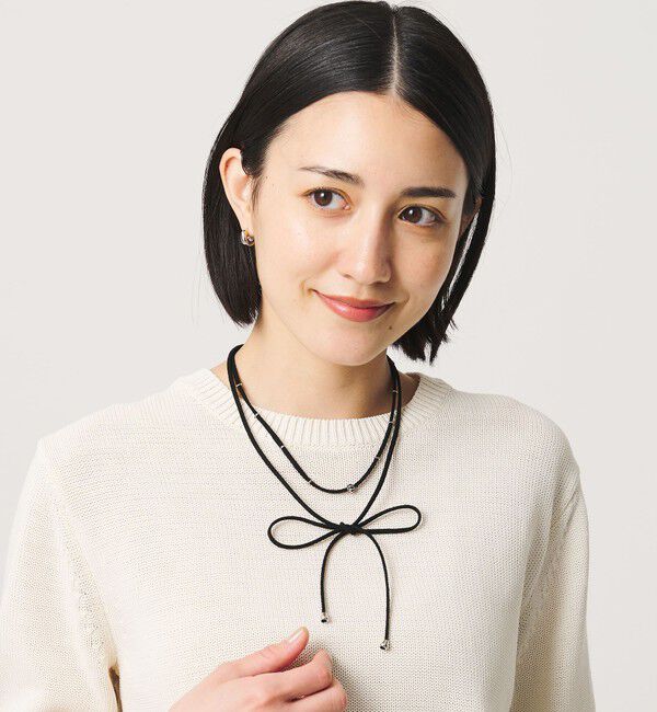 BEAUTY&YOUTH UNITED ARROWS「コード&times;メタルパーツ チョーカー ネックレス」|ネックレス|