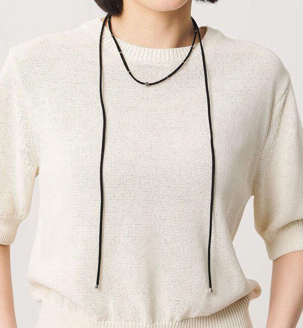 BEAUTY&YOUTH UNITED ARROWS「コード&times;メタルパーツ チョーカー ネックレス」|ネックレス|