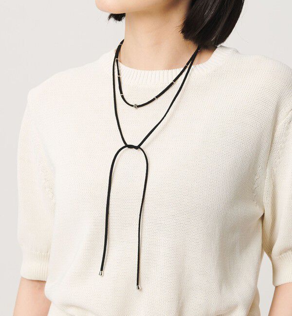BEAUTY&YOUTH UNITED ARROWS「コード&times;メタルパーツ チョーカー ネックレス」|ネックレス|