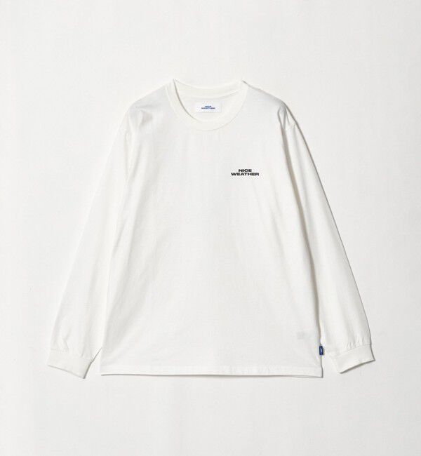 NICE WEATHER「＜NICE WEATHER＞ロゴ ロングスリーブ Tシャツ」|Tシャツ・カットソー|WHITE