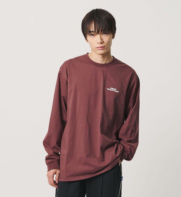 NICE WEATHER「＜NICE WEATHER＞ロゴ ロングスリーブ Tシャツ」|Tシャツ・カットソー|