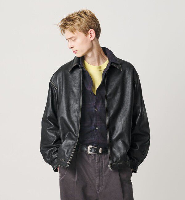 BEAUTY&YOUTH UNITED ARROWS「ラブ レザー ワーク ジャケット」|その他|BLACK