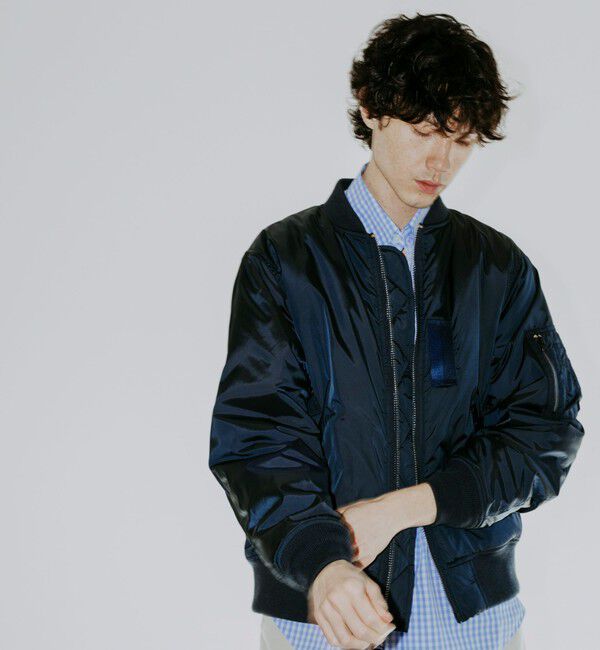 SHIPS「【SHIPS別注】SPIEWAK: MA-1 フライト ジャケット」|ブルゾン・スタジャン|ネイビー