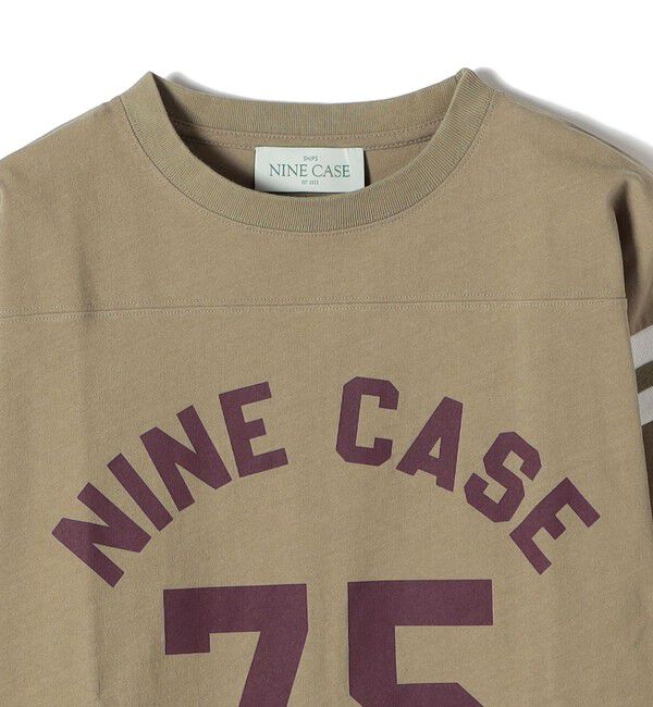 SHIPS for women「NINE CASE:〈洗濯機可能〉七分袖 フットボール TEE」|Tシャツ・カットソー|