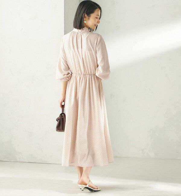 SHIPS for women「〈手洗い可能〉2WAY プリント タイ 長袖 ワンピース」|ワンピース|