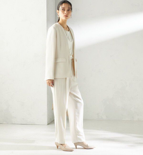 SHIPS for women「〈接触冷感 / UVカット〉Refinel カラーレス ジャケット（セレモニー対応可）」|ノーカラージャケット|