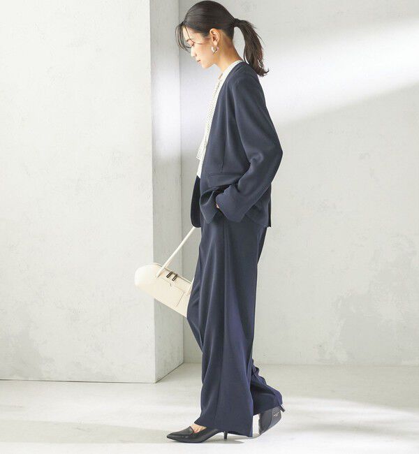 SHIPS for women「〈接触冷感 / UVカット〉Refinel カラーレス ジャケット（セレモニー対応可）」|ノーカラージャケット|