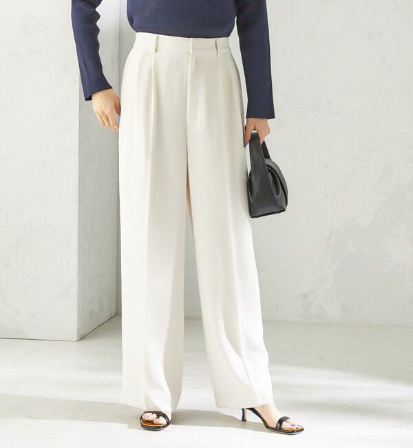 SHIPS for women「〈接触冷感 / UVカット〉Refinel セミ ワイド パンツ（セレモニー対応可）」|その他|
